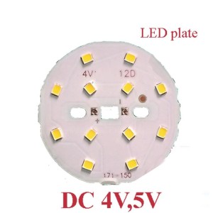 4 Volt 5W Round SMD LED Light Bulbs Plate – 3PS