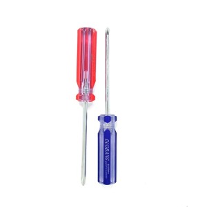 4" Transparent Red Color Screwdriver – Durable & Compact Tool for DIY and Home Use