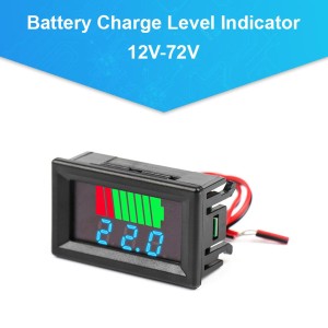 Battery Charge Level Indicator with LED Voltmeter – 12V to 72V