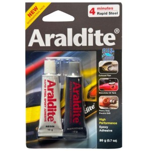 Araldite RAPID STEEL 4 Minutes High Performance Epoxy Adhesive Glue (2×10g)
