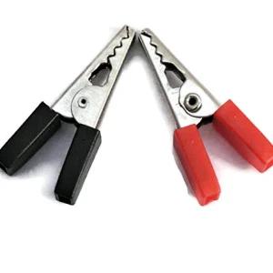 DC Crocodile Alligator Electrical Clip – Red & Black Pair (30mm) 2 Piece