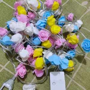 RM 80-Piece Rose Fairy Light Set – Current System, 25 ft, 8 Modes