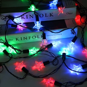 28 LED Star String Fairy Lights – Multicolor (Golden Glow)