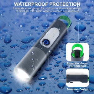 Digital Thunder X-LED+2835 Rechargeable Waterproof Torch Flashlight