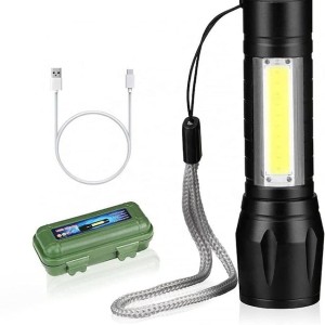 Rechargeable Zoom LED Torch Light – USB Charging | High Power | Compact Design